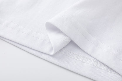 Slogan Label Patch Tee Yellow Woven Tag Oversized White Cotton Streetwear Casual Summer T-Shirt | White Syrup