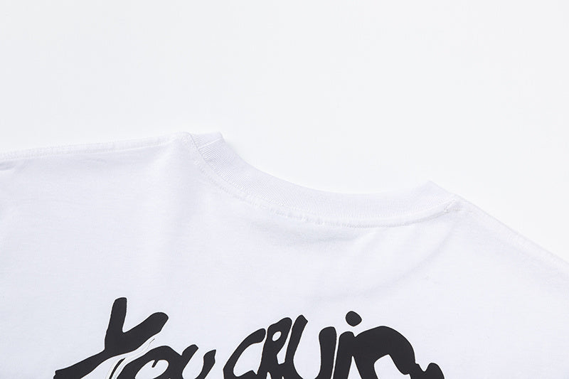 Trapstar graphic short sleeve crew neck T-shirt with chest logo and illustrated truck back print - view 6