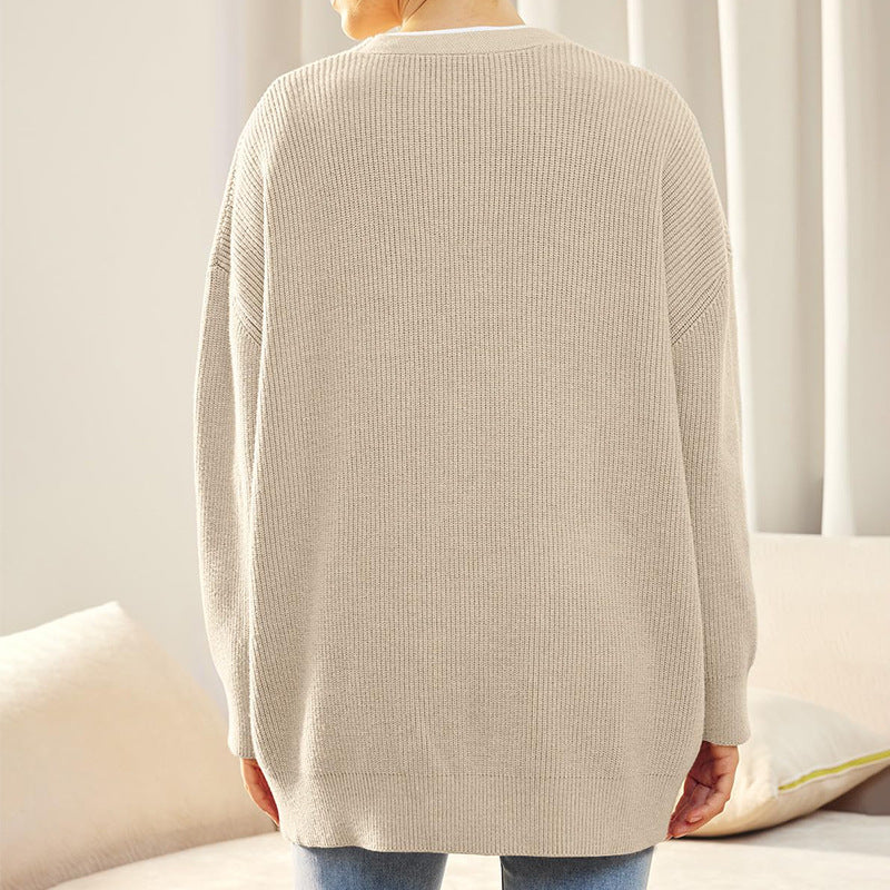 LILLUSORY Women Oversized Cardigan Sweater Fall Outfits Cloth Fashion V Neck Knit Button Front Casual Trendy Tops