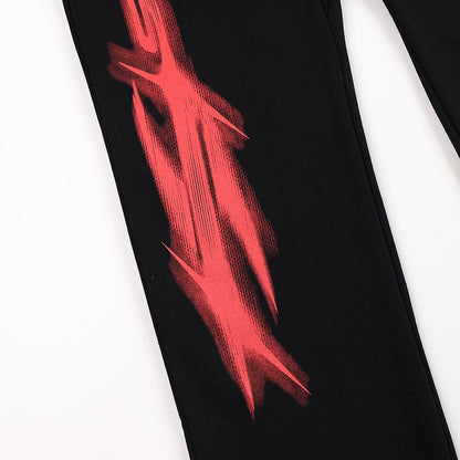 Hellstar Sport Logo Sweatpants 'Black/Red'