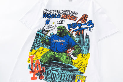 Graphic Short Sleeve Tee Oversized Crew Neck Cotton Streetwear Casual Summer Unisex T-Shirt | Syrup Tee IV