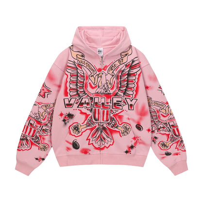 Flag Zip-Up Hoodie