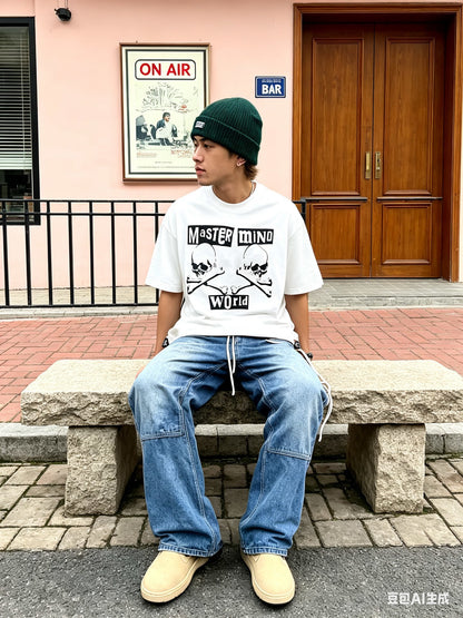 SAINT Mxxxxxx × MASTERMIND WORLD SS T-SHIRT / MASTERMIND / BLACK & WHITE