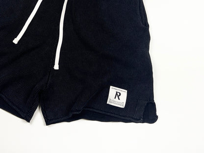 Knit Drawstring Shorts - Black