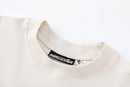 Short Sleeve Crew Neck Tee Solid Color Oversized Casual Basic Summer Cotton T-Shirt | Cream Soft