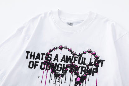 That's A Awful Lot Of Cough Syrup Graphic Print Short Sleeve T-Shirt Oversized Casual Streetwear Summer Tee | Syrup Tee 2
