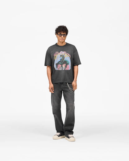 Represent Beach Boys Boxy Graphic Tee Washed Oversized Short Sleeve Vintage Rock Streetwear T-Shirt | Dust Rider