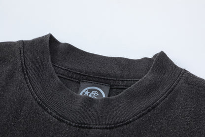 Oversized Short Sleeve Graphic Tee Dropped Shoulder Streetwear Summer Casual T-Shirt | Haze Drop