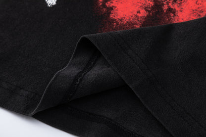 Graphic Print Tee Hellstar Oversized Streetwear Casual Summer Cotton T-Shirt | Hell Glow