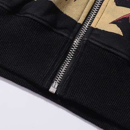 Vale Forever “Devil's Advocate” Zip-Up Hoodie – Black/Red