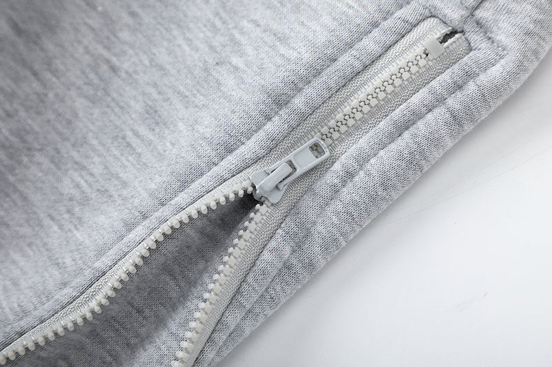 Blue, gray, and white chevron hoodie with matching joggers tracksuit set - view 6