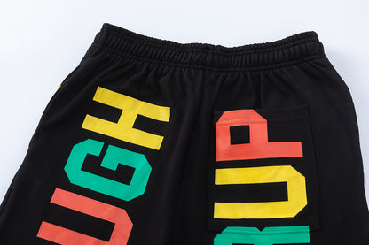 Women's Slogan Graphic Shorts Casual Streetwear Summer Elastic Waist Loose Fit Short Pants | Numb Short