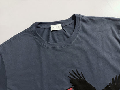 RHUDE EAGLE LOGO SLUB TEE