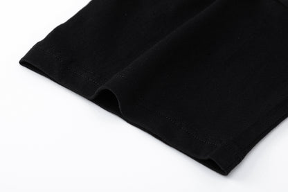 Solid Black Oversized Tee Heavyweight Cotton Streetwear Casual Summer T-Shirt | Void Tee