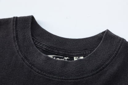 Graphic Print Tee Hellstar Oversized Streetwear Casual Summer Cotton T-Shirt | Ash Blaze