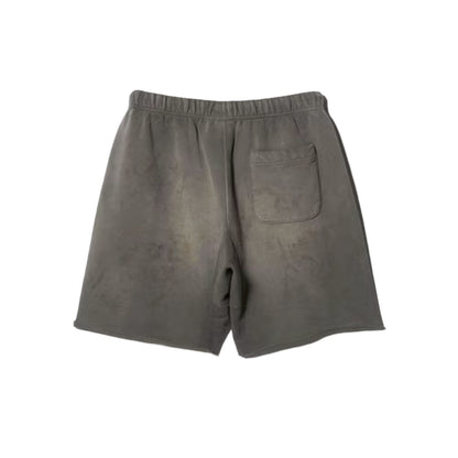 Saint Michael Graffiti Washed Shorts Oversized Cotton Terry Drawstring Distressed Streetwear Casual | Saint Dirty