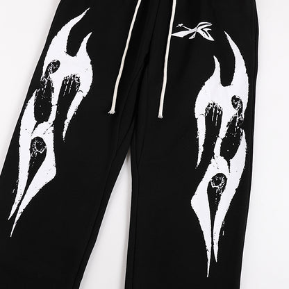 Hellstar Skate Crosshair Flared Sweatpants 'Black'