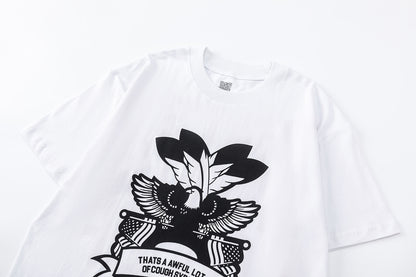 Oversized Short Sleeve Graphic Tee Dropped Shoulder Streetwear Summer Casual T-Shirt | Codeine Knit