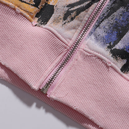 Vale Forever NYC Zip Up Hoodie 'Neon/Pink'