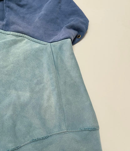 Distressed V-Cut Hoodie - Green