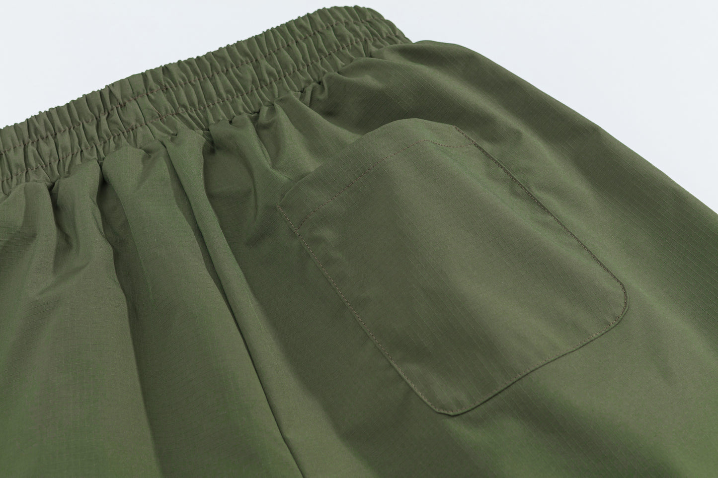 Tactical Drawstring Shorts Elastic Waist Side Cord Hem Wide Leg Streetwear Casual Shorts
