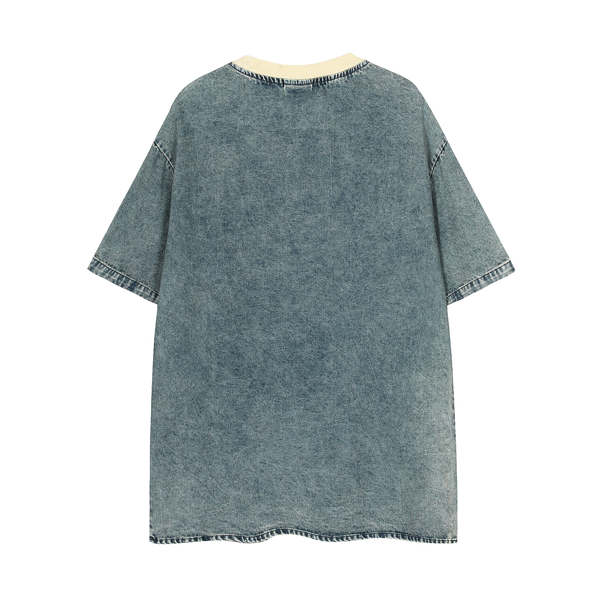 Maxdepy graphic washed oversized tee gray blue - back
