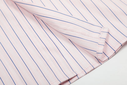 Hello Kitty Stripe Short Sleeve Shirt Oversized Button Down Kawaii Graphic Cute Y2K Casual Summer Top | Kitty Stripe