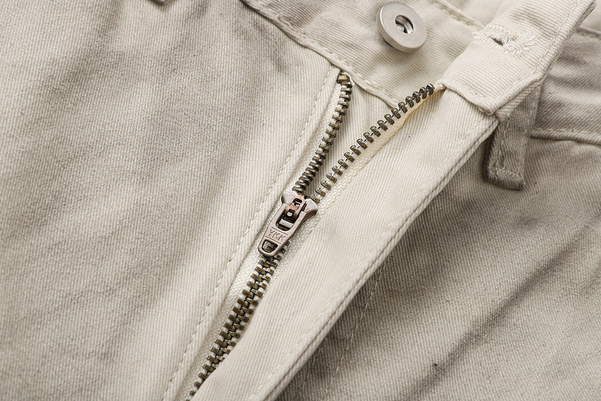Diagonal Seam Wide Leg Cargo Pants High Waist Khaki Washed Utility Streetwear Casual Trousers | Sand Arc