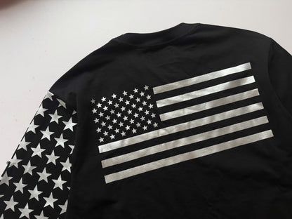 Denim Tears Long Sleeve Flag Tee - Black
