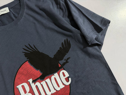 RHUDE EAGLE LOGO SLUB TEE