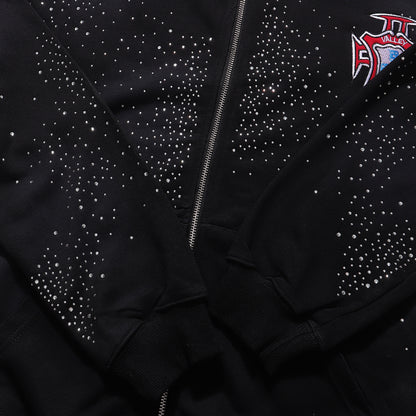 Vale Forever Pluto Clustered Zip Up Hoodie Black