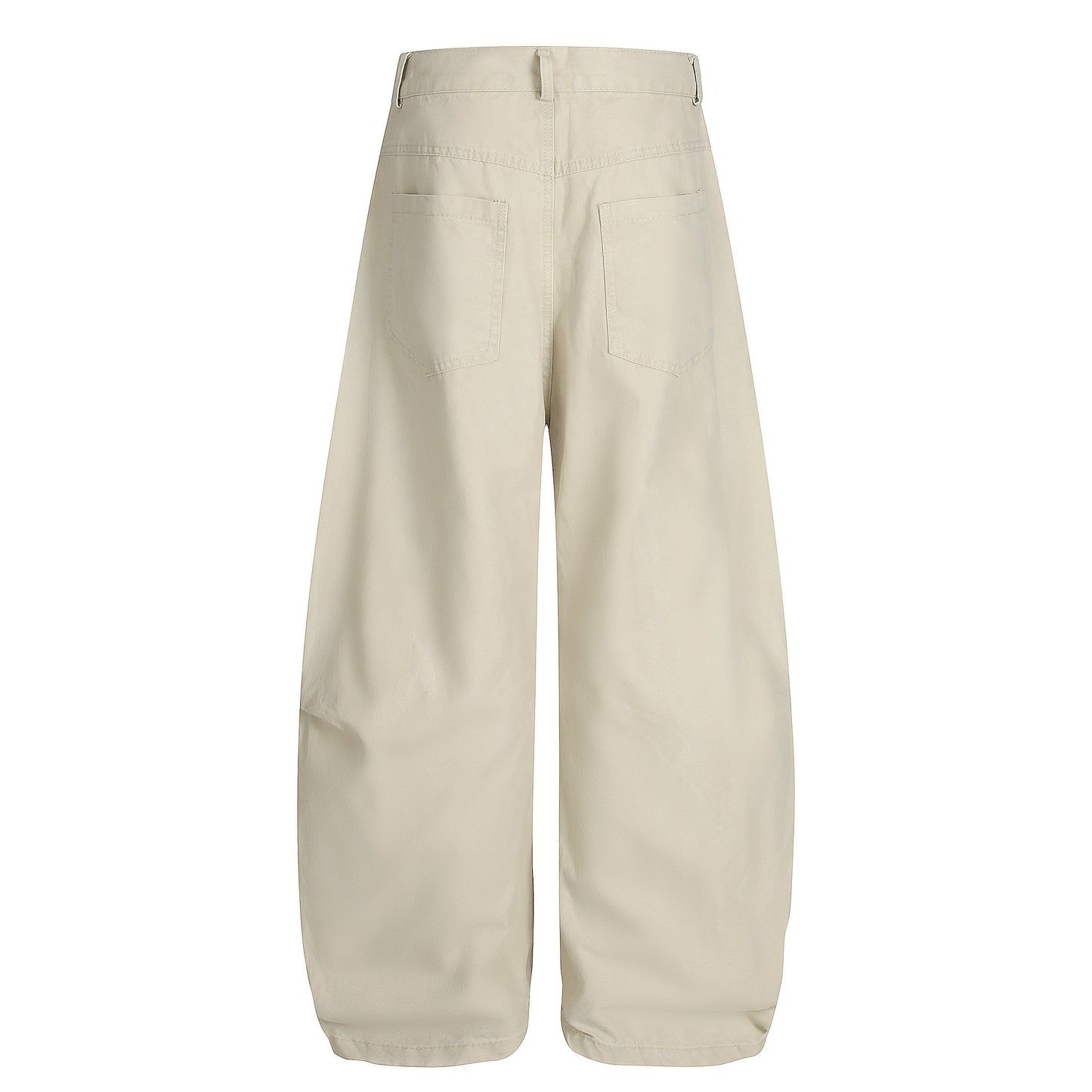 High waist barrel leg wide pants - army green front