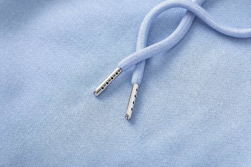 Light blue Trapstar graphic hoodie and matching joggers tracksuit set with drawstrings and zip hems - view 7