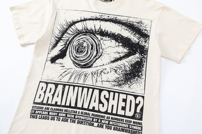 Graphic Print Tee Hellstar Oversized Streetwear Casual Summer Cotton T-Shirt | Dust Flame