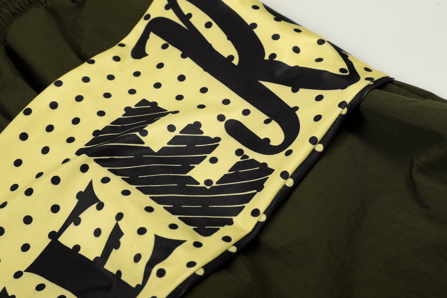 Polka Dot Letter Print Scarf Waistband Wide Leg Parachute Pants High Waist Streetwear Casual Pants