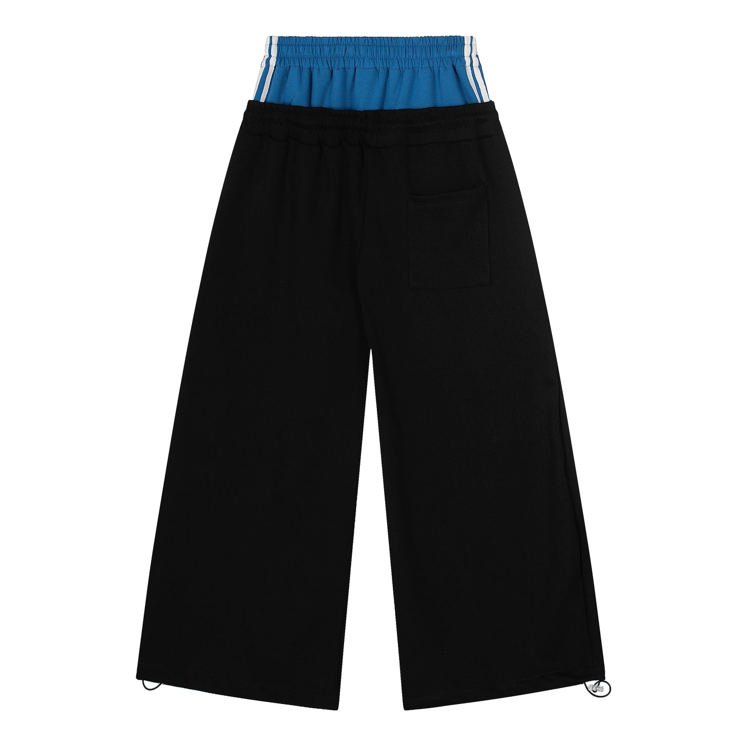 SER Number 9 Flag Embroidery Wide Leg Sweatpants - Black Back