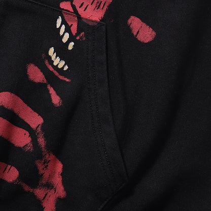 Vale Forever “Devil's Advocate” Zip-Up Hoodie – Black/Red