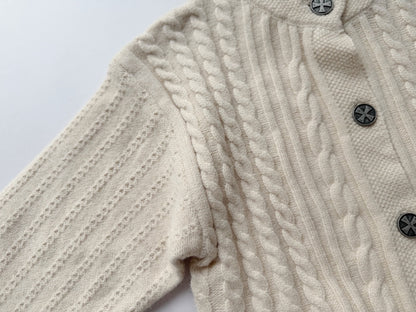 Cable-Knit Cropped Cardigan