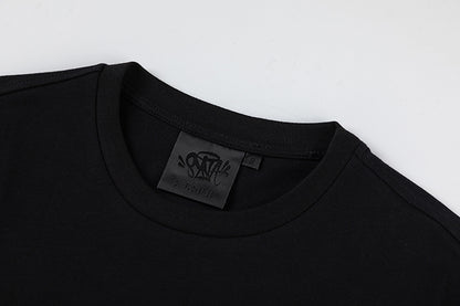 Unisex Black Graphic T-Shirt, No Gimmicks Print, Crew Neck Streetwear Tee