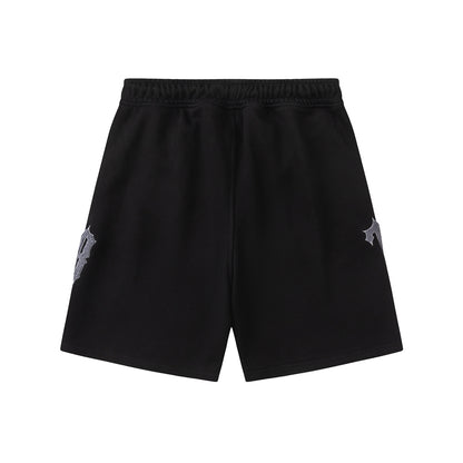 Gothic Letter Print Tee Shorts Set Oversized Short Sleeve Crew Neck Drawstring Streetwear Casual Summer Outfit | Trap Set