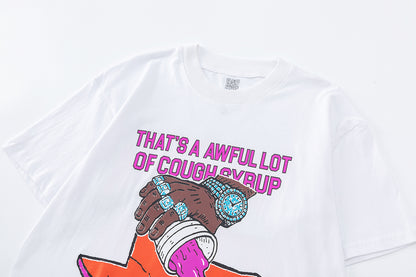 Women's Slogan Graphic Short Sleeve Tee Oversized Streetwear Casual Summer Top | Sip Tee