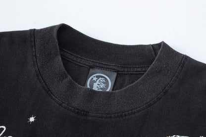 Oversized Short Sleeve Graphic Tee Dropped Shoulder Streetwear Summer Casual T-Shirt | Glow Stitch