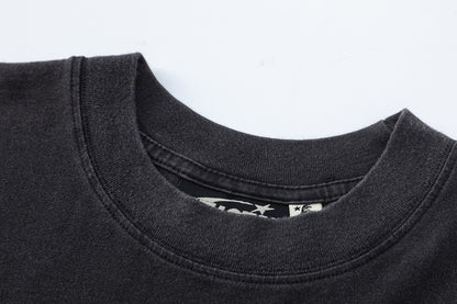 Graphic Print Tee Hellstar Oversized Streetwear Casual Summer Cotton T-Shirt | Ash Blaze