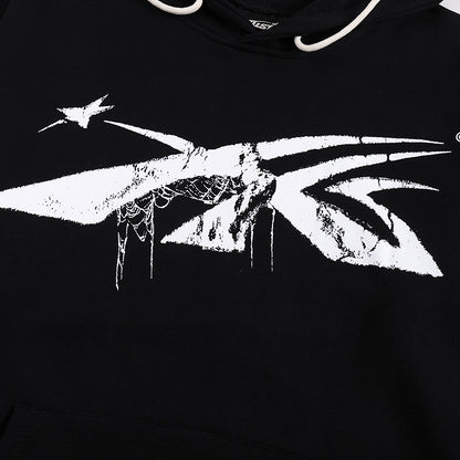 Hellstar Skate Crosshair Logo Hoodie 'Black'