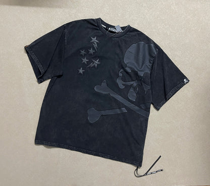LEATHER STA PATCH SKULL RELAXED FIT TEE