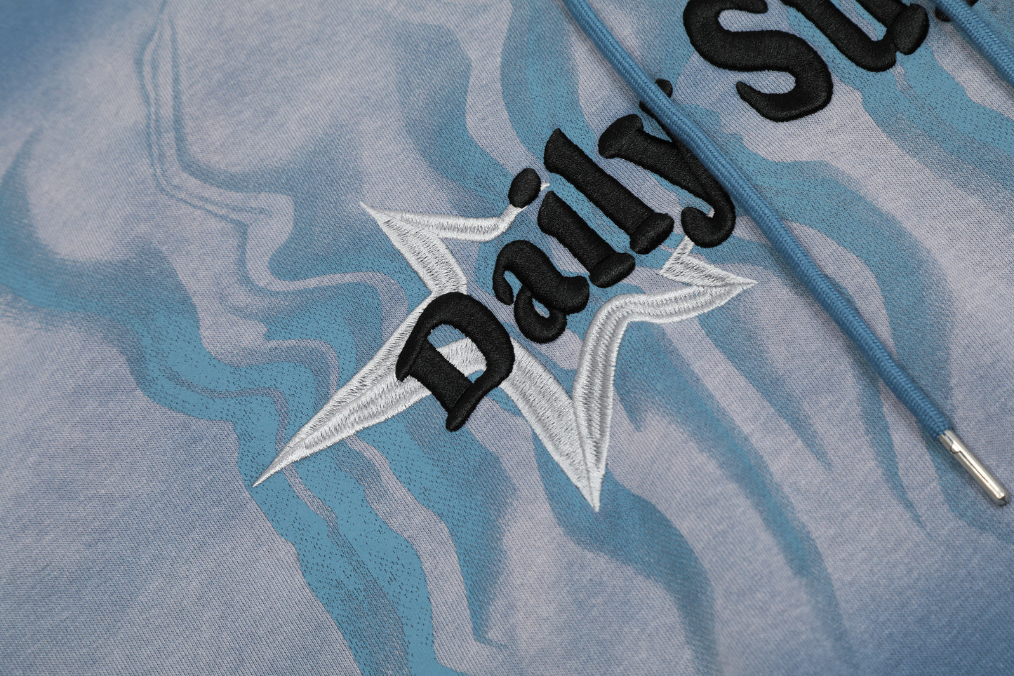 Daily Sunward Flame Star Tie-Dye Gradient Fleece Hoodie Oversized Streetwear Y2K Grunge Warm Winter Pullover Sweatshirt | Flame Drift