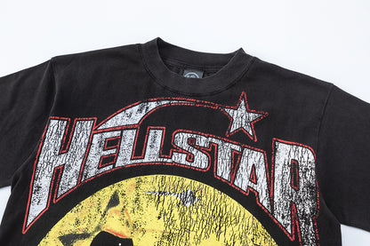 Oversized Short Sleeve Graphic Tee Dropped Shoulder Streetwear Summer Casual T-Shirt | Pulse Wash