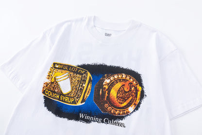 Oversized Short Sleeve Graphic Tee Dropped Shoulder Streetwear Summer Casual T-Shirt | Drip Fade