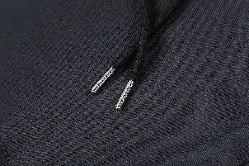 Black and charcoal graphic hoodie and joggers tracksuit set with panther print - view 7