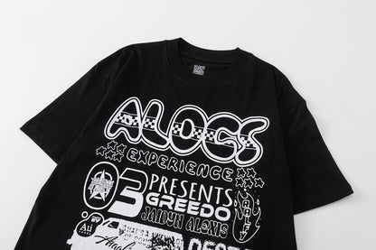 Bold Block Letter Graphic Tee Slogan Print Oversized Black Cotton Streetwear Casual Summer T-Shirt | Block Dose